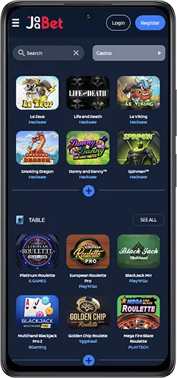 Functies van de JaaBet Casino-app