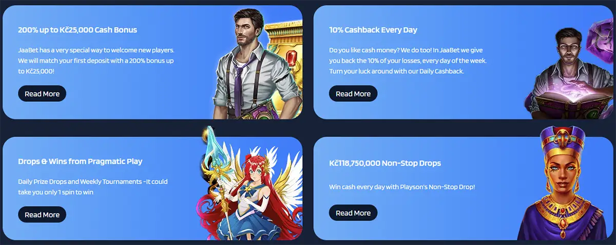 Welkomstbonussen bij JaaBet Casino